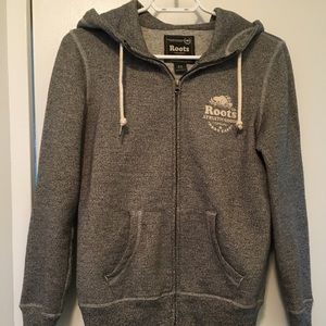 Roots zippered hoodie sweatshirt
